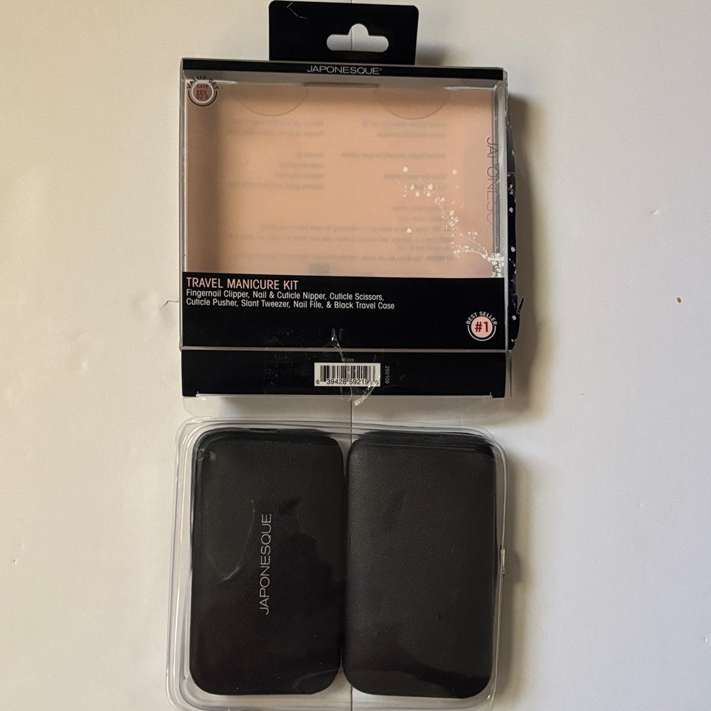 Japonesque | Travel Manicure Set | Soft Fit Case Silver Clasping | Sleek NWT